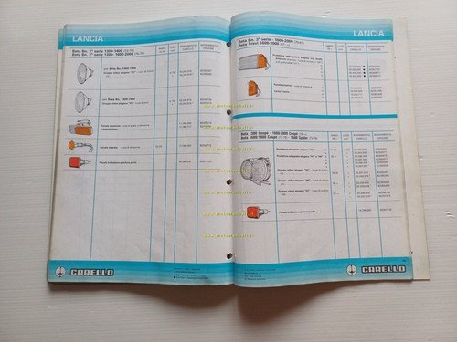 Carello catalogo generale 1988 fari fanali fanalini auto Alfa Lancia …
