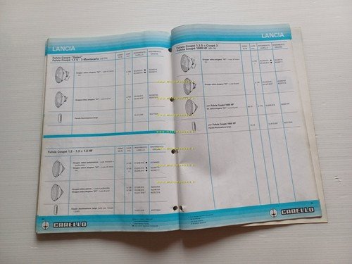Carello catalogo generale 1988 fari fanali fanalini auto Alfa Lancia …