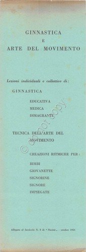 Carla Strauss Arte del Movimento Cartoncino pubblicitario Circolo Borgonuovo Mi