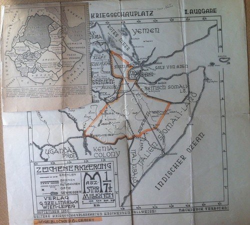 Carta geografica - Il teatro di guerra Abissino - Germania … | Immagine principale
