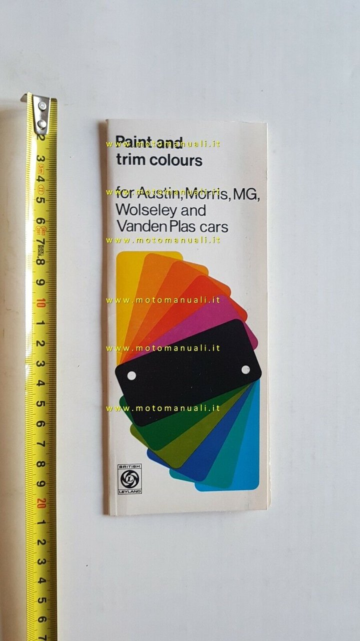 Cartella Colori PAINT AND TRIM COLOURS AUSTIN MORRIS MG WOLSELEY …