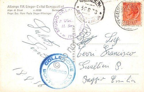 Cartolina - Alpe di Siusi Albergo Rifugio Steger 1956 | Immagine Gallery 2