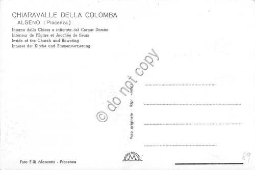 Cartolina - Alseno Chiaravalle della Colomba Interno Chiesa Infiorata Corpus …