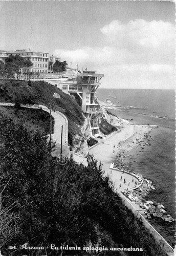 Cartolina - Ancona - Spiaggia dall'alto - 1959 | Immagine principale