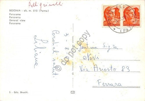 Cartolina - Bedonia panorama 1965