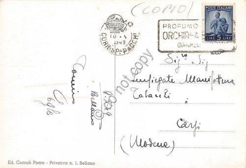 Cartolina - Bellano Panorama 1949 | Immagine Gallery 2