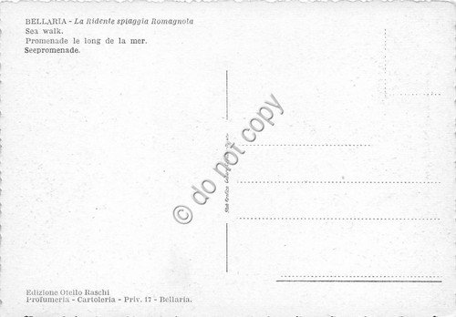 Cartolina - Bellaria lungomare Spiaggia animata