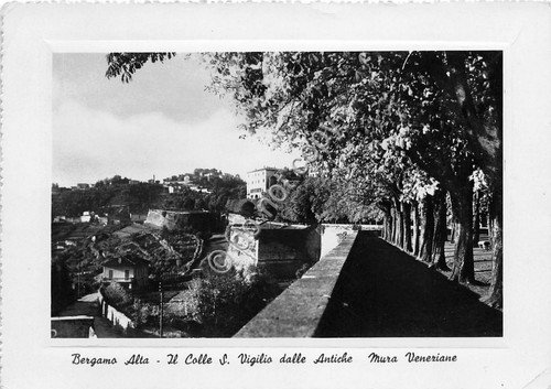 Cartolina - Bergamo Alta Colle San Vigilio 1950