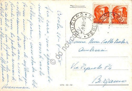 Cartolina - Bergamo Bastia Colle San Vigilio 1965