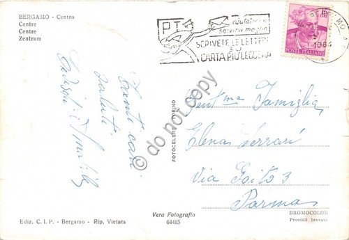 Cartolina - Bergamo il centro 1964 | Immagine Gallery 2