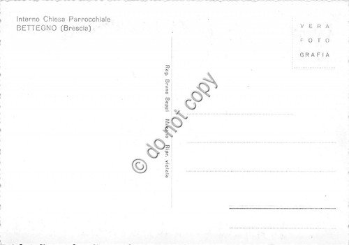 Cartolina - Bettegno Chiesa parrocchiale interno