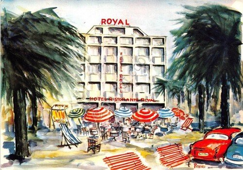 Cartolina - Borghetto Santo Spirito - Illustrata - Hotel Royal …