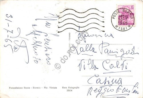 Cartolina - Bormio Chiesa di S. Gallo 1965