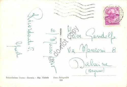 Cartolina - Bormio entrata in paese 1965