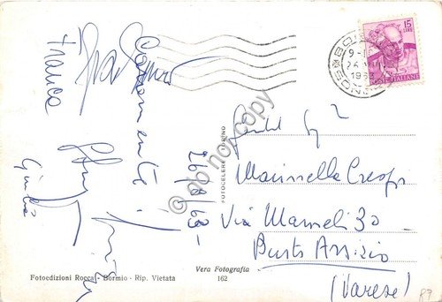 Cartolina - Bormio panorama da Oga 1963 | Immagine Gallery 2