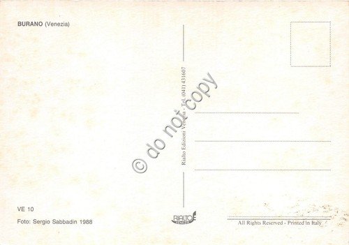 Cartolina - Burano Venezia scorcio