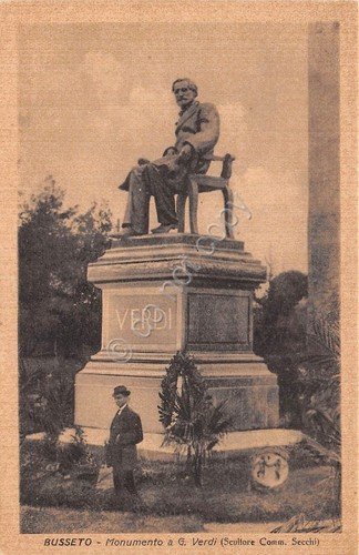Cartolina - Busseto - Monumento a G. Verdi - animata … | Immagine principale