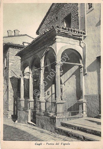 Cartolina - Cagli Portico del Vignola 1940 | Immagine principale