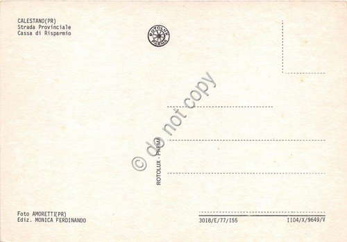 Cartolina - Calestano Strada Provinciale Cassa di Risparmio di Parma