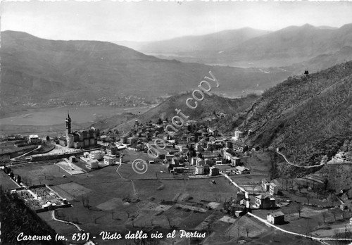 Cartolina - Carenno panorama da via al Pertus 1957 | Immagine principale