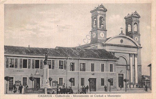 Cartolina - Casarsa - Cattedrale - Monumento - Municipio - …