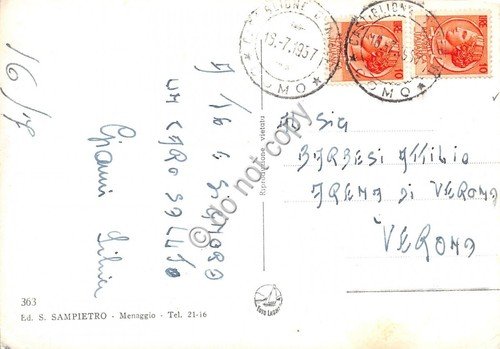 Cartolina - Castiglione Intelvi panorama 1957