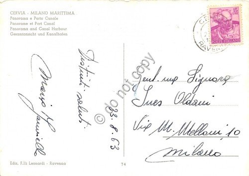 Cartolina - Cervia Panorama e Porto canale 1963 | Immagine Gallery 2