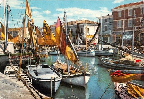 Cartolina - Cesenatico Porto canale barche