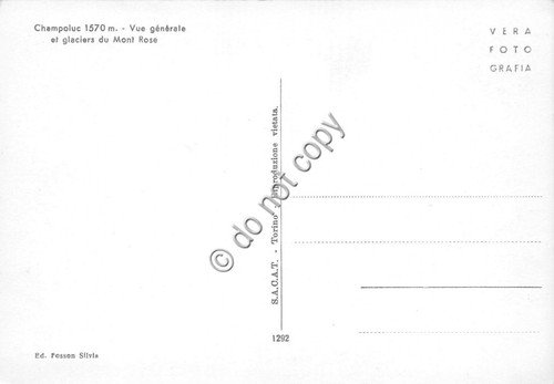 Cartolina - Champoluc Panorama e ghiacciai del Rosa
