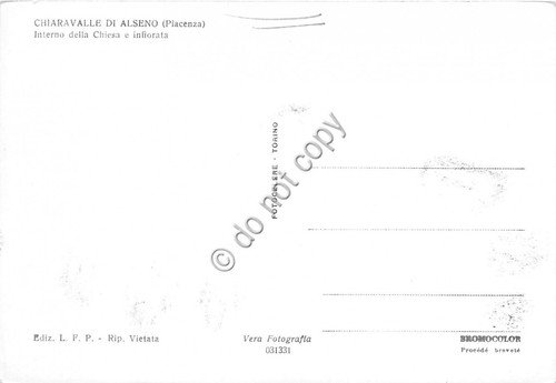 Cartolina - Chiaravalle di Alseno Interno Chiesa e infiorata