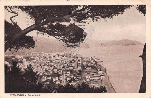Cartolina - Chiavari - Panorama dall'alto - 1937 | Immagine principale