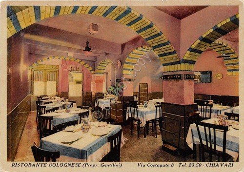 Cartolina - Chiavari - Ristorante Bolognese - 1955