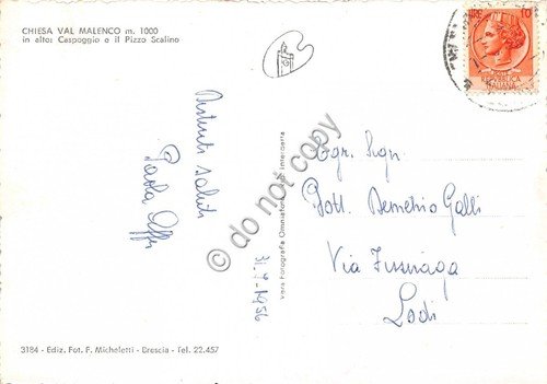 Cartolina - Chiesa in Valmalenco panorama 1956 | Immagine Gallery 2