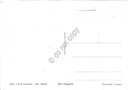 Cartolina - Chiesa Valmalenco panorama verso Sondrio colorata