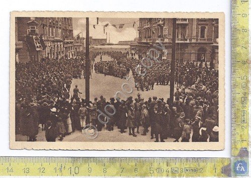 Cartolina - cinque giornate Fiume - Festa e rivista Battaglione … | Immagine principale