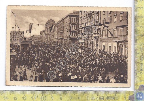 Cartolina - cinque giornate Fiume - Manifestazione per compleanno del …