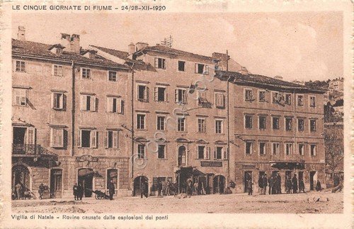 Cartolina - cinque giornate Fiume - Rovine da esplosioni ponti …