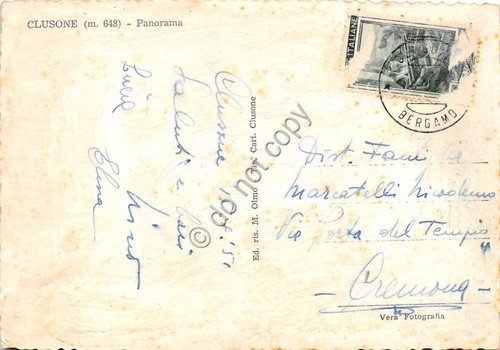 Cartolina - Clusone Panorama 1951 | Immagine Gallery 2