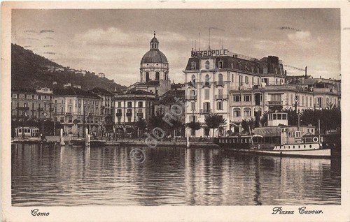 Cartolina - Como - Piazza Cavour dal Lago - battello … | Immagine principale