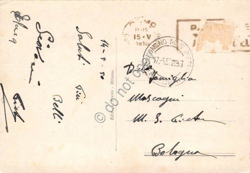 Cartolina - Como Piazza Cavour auto d'epoca barche 1950