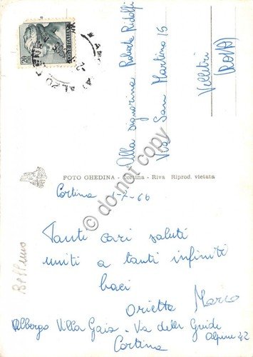 Cartolina - Cortina Panorama Tofane 1966 (Belluno) | Immagine Gallery 2