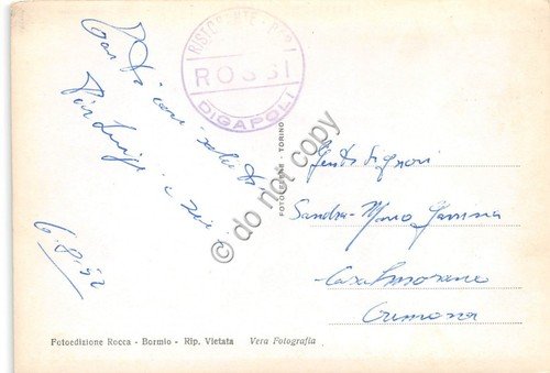 Cartolina - Digapoli Valdidentro lago della nuova diga 1952