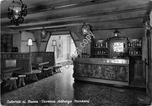 Cartolina - Dolomiti di Fassa Taverna Albergo Monzoni 1954 (Trento) | Immagine principale