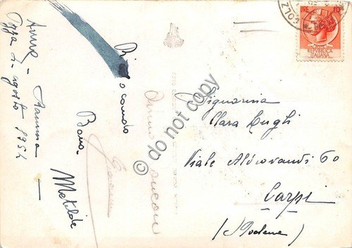 Cartolina - Dolomiti di Fassa Taverna Albergo Monzoni 1954 (Trento)