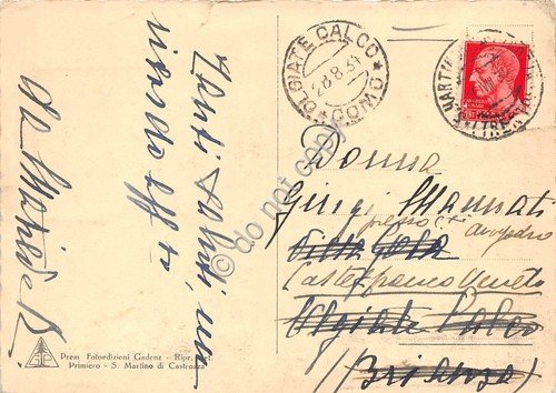 Cartolina - Dolomiti San Martino Hotel Dolomiti 1934