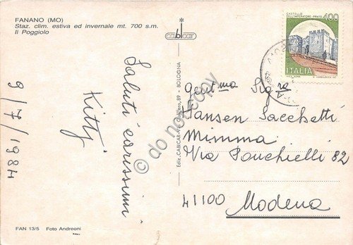 Cartolina - Fanano il Poggiolo 1984 | Immagine Gallery 2