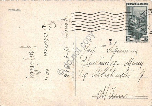 Cartolina - Ferrara Vedutine 1952 | Immagine Gallery 2