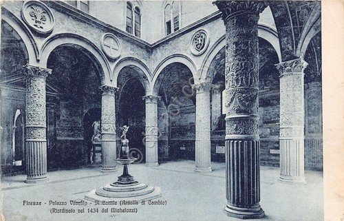 Cartolina - Firenze - Palazzo Vecchio - Cortile - 1923 …