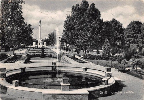 Cartolina - Forlì - Giardini pubblici - fontane - anni … | Immagine principale