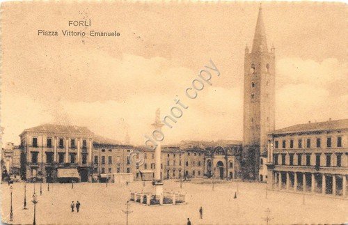 Cartolina - Forlì - Piazza V. Emanuele - Animata - … | Immagine principale